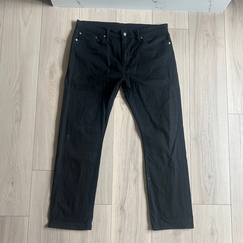Levis 513 Slim Straight Jeans Mens 36x30 Black